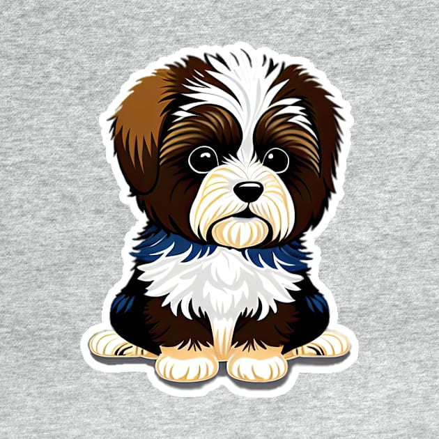 Cute Cartoon Havanese Puppy Dog by SymbioticDesign